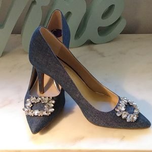 Denim pumps